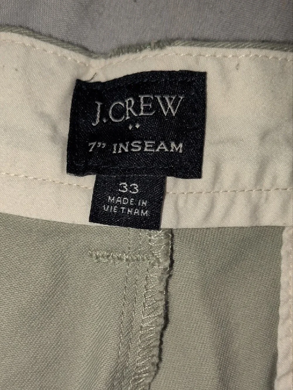 J. Crew Men's Flat Front Shorts - Sage Green & Coral Size 33